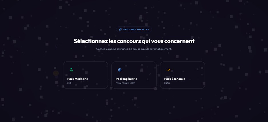 Concours Maroc pack selector