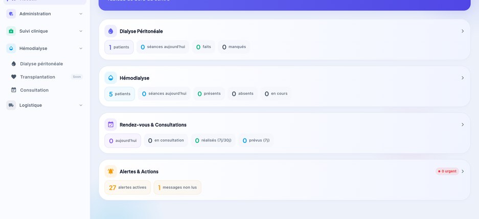 Pdailysis center dashboard