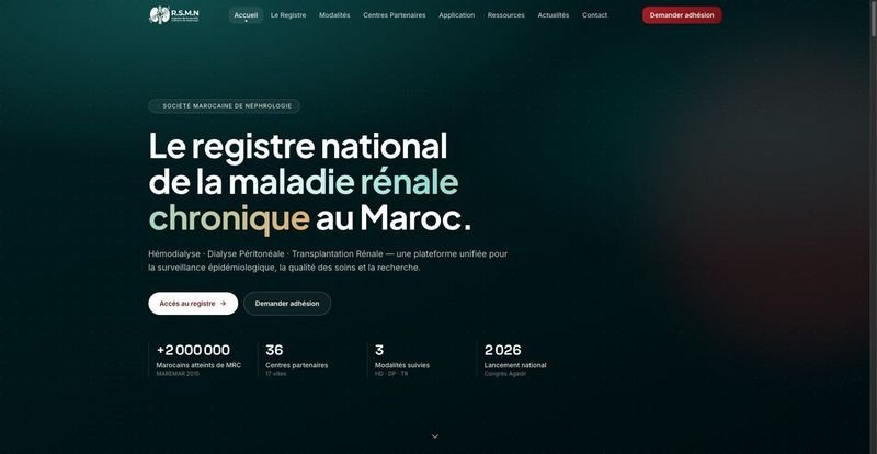 Registre SMN landing page